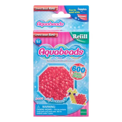 Image de Aquabeads 32668 Perles pailletées rouges - Recharge