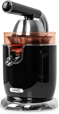 Produktbild von Duronic JE605 Saftpresse elektrisch 600W, Zitronenpresse 400ml, Zitruspresse 2 Kegel, Orangenpresse, hohe Saftgewinnung, Edelstahl Fruchtpresse mit Sieb, Citrus juicer, Orangensaftpresse