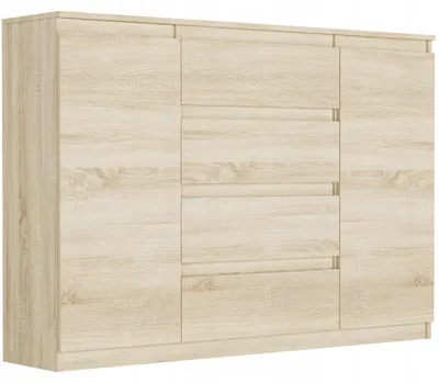 Obrázek produktu pro Komoda 140 cm zásuvky dveře skříňka FRAMIRE R-140-S4 sonoma