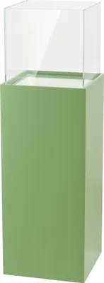 Produktbild von Windlicht-Säule Kerzenständer Deko-Laterne Deko-Säule für Wohnzimmer, Balkon, Terrase Kerzensäule Bodenwindlicht aus MDF & Glas Grün 80 cm hoch