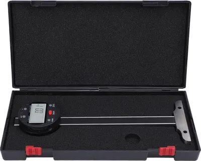 Produktbild von Digitales Tiefenmessgerät mit elektronischem Sensor (mm-Einheit), umschaltbar, für die Holzbearbeitung, hochpräzises Messinstrument XB150-2