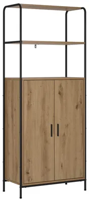 Immagine prodotto di Mobile contenitore alto in legno impiallacciato effetto noce, dimensioni 40 x 33 x 161 cm