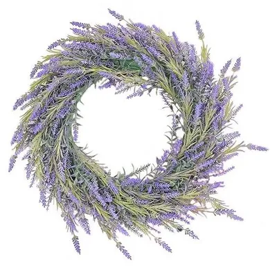 Produktbild von Lavendelkranz 40 cm - Künstlicher Kranz - Dekoration für Garten und Hochzeit