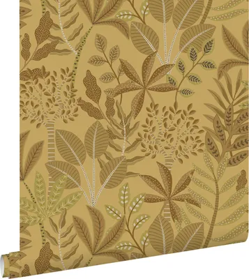 Obrázok produktu pre ESTAhome tapeta listy tmavo žltá 50 x 900 cm