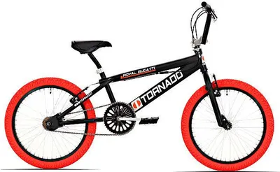 Produktbild von Royal Freestyle BMX 20 - Bugatti - Matt Black mit roten Reifen