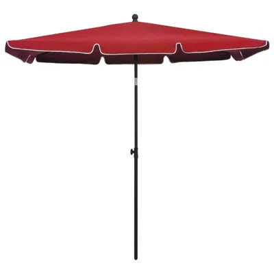 Zdjęcie produktu dla vidaXL Parasol z drążkiem 210x140 cm Bordeaux czerwony