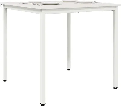 Immagine prodotto di Tavolo da pranzo SYFAX™ bianco 80 x 80 x 75 cm in legno di pino massiccio