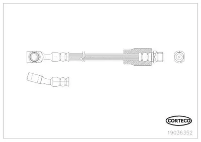 Obrázek produktu pro CORTECO 19036352 Brzdová hadice pro OPEL Meriva A (X03) pro VAUXHALL Meriva Mk I (A) (X03)