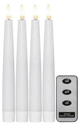 Immagine prodotto di STAR TRADING candela di cera LED con telecomando 2,1x20cm bianco set da 4