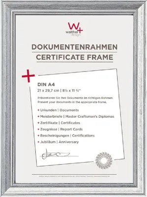 Obrázek produktu pro Walther Design JA130S, Rámeček na jeden obrázek, Polystyrol, Stříbrná, 13 x 18 cm, 13 mm, 250 mm