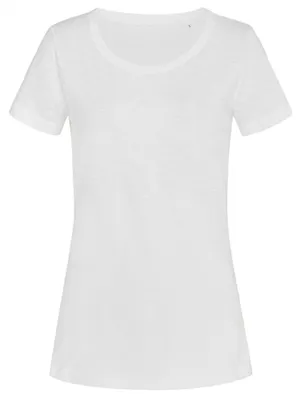 Produktbild von Stedman ST9500 | Womens Sharon Crew Neck Damen T-Shirt - Farbe: White - Größe: L