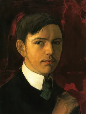 Obrázek produktu pro August Macke art print obrázek - Autoportrét, 1906 (80 x 60 cm)