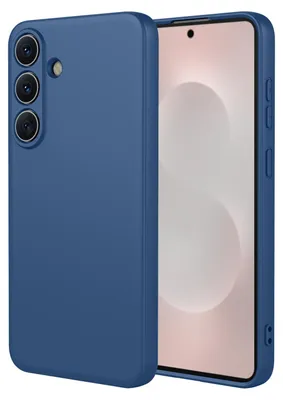 Produktbild von MobyDefend Hülle für Samsung Galaxy S26 - Matte Silikon Schutzhülle - Blau