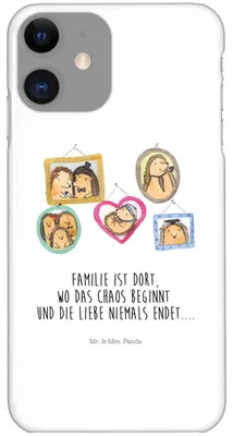 Produktbild von Mr. & Mrs. Panda Iphone 11 Handyhülle Igel Familie - Weiß - Geschenk, Bruder, Handy Schutzhülle, Hülle, Papa, Liebe, XR, Glück, Cover, Bilder