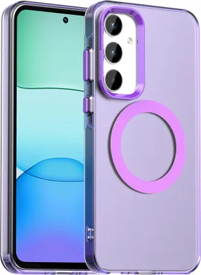 Produktbild von Magnetisch Hülle für Samsung Galaxy A55 5G, Schlank Durchscheinend Matt Stoßfest Handyhülle Lila