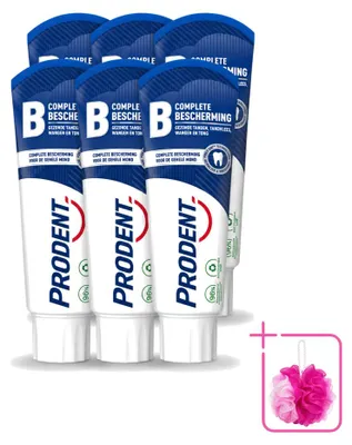 Imagen del producto de 6 tubos de pasta dental Prodent Complete Protection con tecnología Pro-Zinc - 75 ml - Paquete económico - 6 unidades