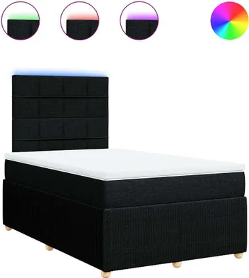 Produktbild von vidaXL Boxspringbett mit Matratze Schwarz 120x200 cm Stoff