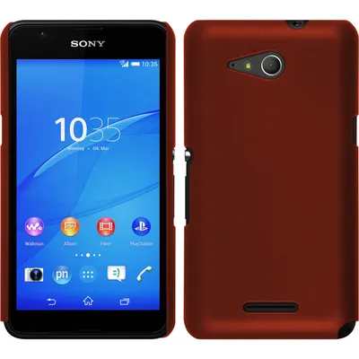 Produktbild von PhoneNatic Case kompatibel mit Sony Xperia E4g - Hülle rot gummiert Hard-case Cover