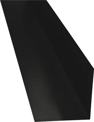 Produktbild von PRECIT Winkelblech ohne Wasserfalz Tiefschwarz RAL 9005 2000 mm x 125 mm x 125 mm