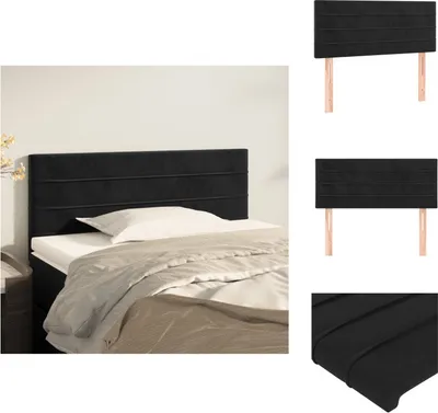 Produktbild von vidaXL Kopfteil Schwarz 80x5x78/88 cm Samt -  Kopf- & Fußenden