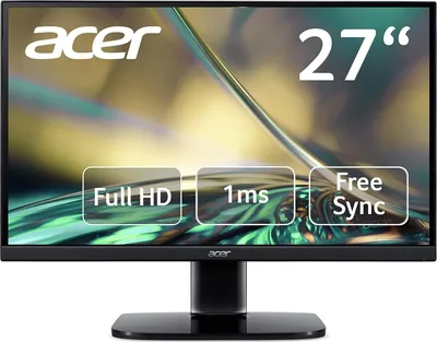 Image de Acer KA272Gbip Moniteur 27 pouces (écran 69 cm) Full HD, 75Hz HDMI, 60Hz VGA, 1ms (VRB), HDMI 1.4, VGA, HDMI FreeSync [] (UM.HX2EE.G05)