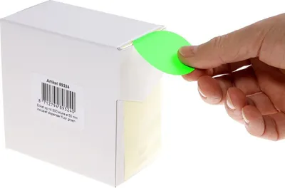 Produktbild von Rillprint - Runde Etiketten, Durchmesser 50 mm, Rolle à 500 Stück, fluoreszierend grün