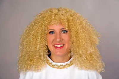 Produktbild von Christkind-Perücke, blond, mit Goldfaden