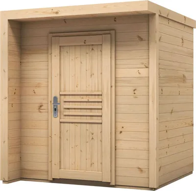 Produktbild von Gartenhaus Paran 19 mm, Farbe: Natur - Außenmaße (B x T): 204 x 202 cm