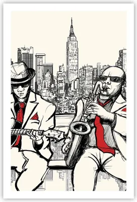 Produktbild von Poster - Poster ohne Rahmen - Jazz Musik Musiker - 61x91,5 cm - Wand Bild - Wanddeko - Wandbilder - Kunstposter - Wandposter - Bilder - Kunstdruck - Wanddekoration - Wandbild - P2XPA61x91-3599