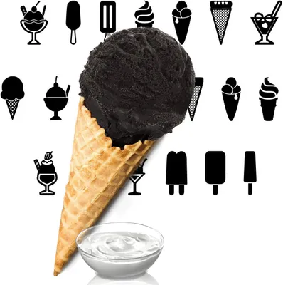 Produktbild von Mascarpone Schwarzes Low Carb Eispulver Vegan Zucker-, laktosefrei 1 kg