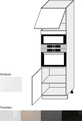 Immagine prodotto di Armadio forno (EST-DRU/60/207) 60 cm acrilico opaco bianco perla Colore frontale selezionabile