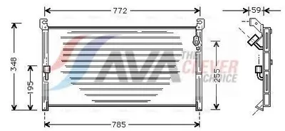 Produktbild von AVA COOLING SYSTEMS TO5130 Kondensator Klimaanlage Klimakondensator für TOYOTA RAV 4 I (SXA1)