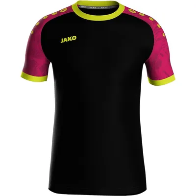 Immagine prodotto di Jako Iconic maglia a maniche corte per bambini - nero / rosa / giallo neon