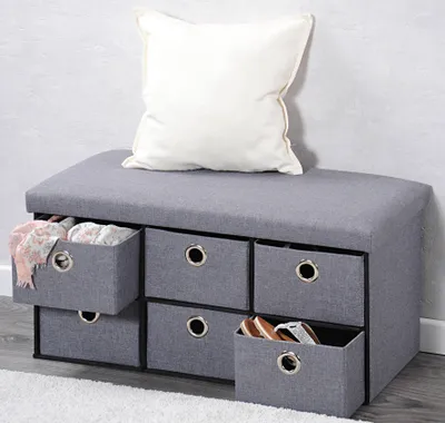 Zdjęcie produktu dla Ławka KESPER ze schowkami 76 x 38 x 38 cm 1595013