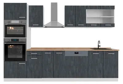 Immagine prodotto di Cucina componibile Vicco R-Line Calce nera 300 cm PL Rovere, Model 47455