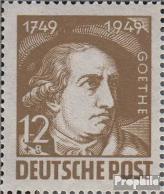 Produktbild von Briefmarken Sowjetische Zone (All.Bes.) 1949 Mi 235DV mit Druckvermerk postfrisch Goethe