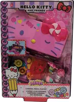 Immagine prodotto di Mattel Hello Kitty GVC41 Mini valigia da fiera mobile con figure, cancelleria e accessori Multicolore per bambini