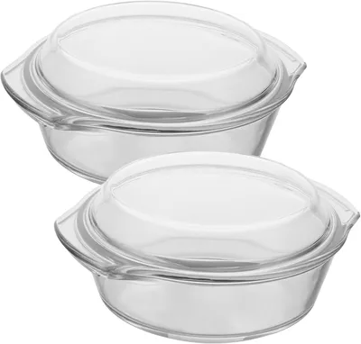 Zdjęcie produktu dla Naczynie do zapiekania 15 cm, 700 ml, 2 sztuki, z pokrywką, do zapiekanek