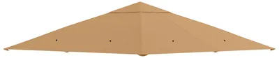 Produktbild von Outsunny Partyzelt-Dach Ersatz-Partyzeltdach Polyester Partyzeltabdeckung Kaffee 3 x 3 m 84C-141