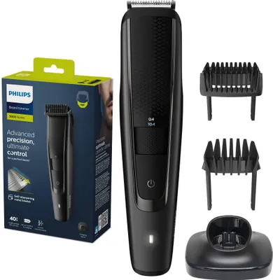 Zdjęcie produktu dla Philips BEARDTRIMMER Series 5000 BT5515/20 Trymer do brody, Zmywalny, Bateria, Samoostrzące ostrze, Czarny