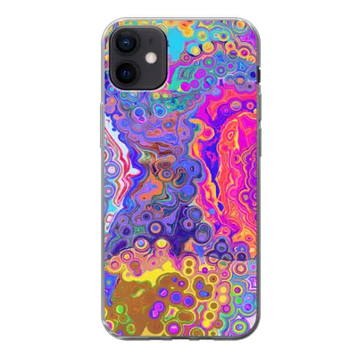 Produktbild von MuchoWow® Handyhülle Schutzhülle Hülle für iPhone 12 mini Kunst - Formen - Farbe - Psychedelisch Silikon Softcase Handy Hülle - Bild