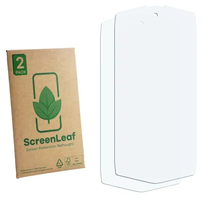 Produktbild von 2x ScreenLeaf Schutzfolie für Unihertz TickTock 5G nachhaltiger Displayschutz Display Schutz Folie Klar Transparent