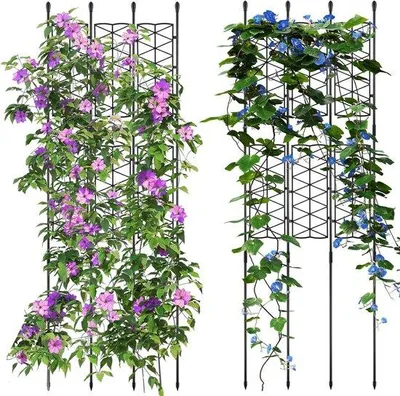 Image de Treillis pour plantes grimpantes, 12 pièces, tuteur pour diverses plantes