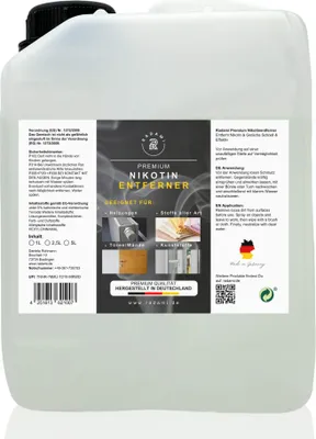 Produktbild von 2,5L Nikotinentferner Nikotinreiniger kraftvoll gegen Gilb, Nikotin & Geruch