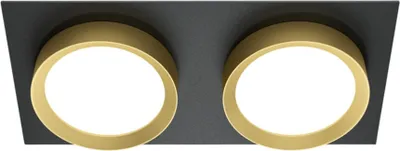 Immagine prodotto di Maytoni apparecchio da incasso a 2 luci, nero-oro, rettangolare, 2xGX53, 15W, IP20