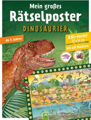 Obrázek produktu pro Mein großes Rätselposter Dinosaurier