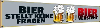 Produktbild von vianmo Holzschild 10x46 cm Bier stellt keine Fragen Essen Trinken