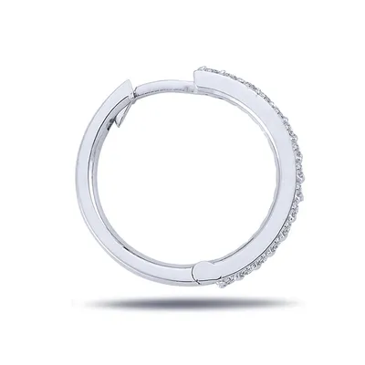 Produktbild von Diamant Herren Creole Brillant-Schliff in 14 karat Weißgold