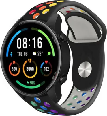 Produktbild von Strap-it Xiaomi Mi Watch Sportarmband (Schwarz Bunt)