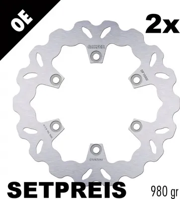 Obrázok produktu pre Sada brzdových kotúčov Galfer 2x DF159W WAVE® tuhý predný 270x5mm pre Kawasaki GPZ S R GTR 500 - 1000 ccm rok 1983 - 2009